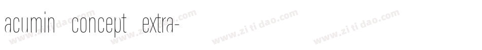 acumin concept extra字体转换